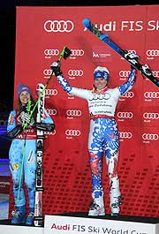 die Slowakin Veronika Velez-Zuzulova gewann bei den Frauen, 2. wurde Tina Maze (©Foto: Ingrid Grossmann)